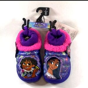 Disney Encanto Toddler Girls House Slippers With Hard Bottom Size 7/8 Purple